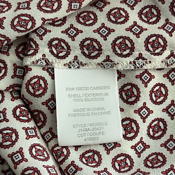 Joie Geometric Silk Printed Blouse - Picture 10 of 10